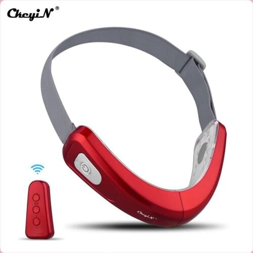 CkeyiN Electric V Face Shaping Massager EMS LED Light Vibration Facial Slimming Lifting Reduce Double Chin Voice Remote Control