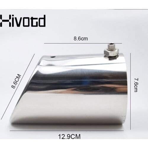 For Toyota Rav4 2019 2020 2021 Accessories Car Exhaust Muffler Tip Cover Stainless Steel Pipe Chrome Trim Exterior Modified