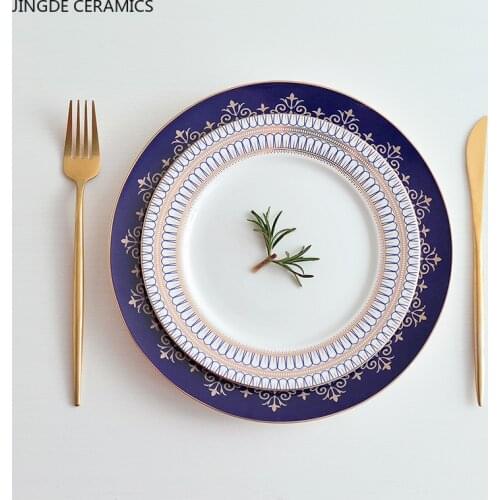 European Phnom Penh Ceramic Western Food Plates Restaurant Supplies Serving Tray Cake Salad Dish Kitchen Dinnerware Home Decor