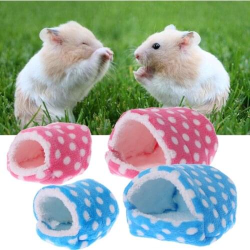 Fleece Hamster Cage Warm Guinea Pig Sleeping Mat Bed Small Animal House