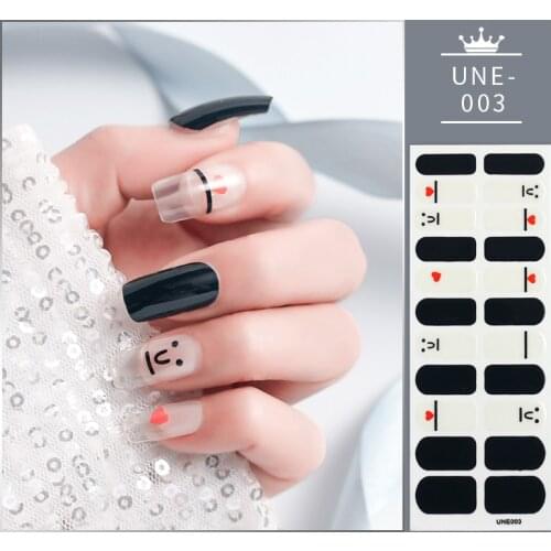Hot Sale Nail Stickers Simple Design Full Cover Nail Polish Stickers Nail Art Decoration Self Adhesive Stickers for Nails