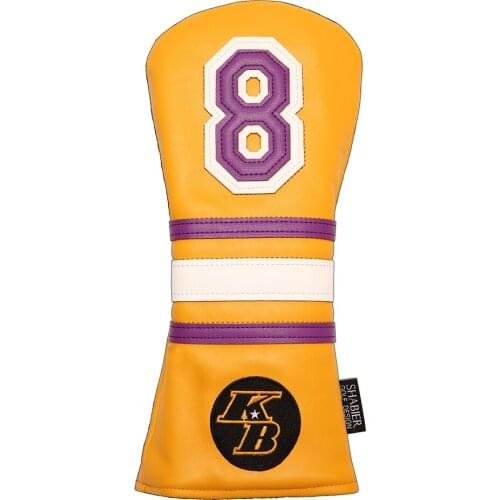 Number 8 Soft PU Leather Golf Club Head FW Fairway Wood Cover