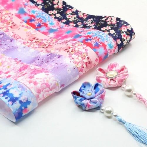 New (1 meters/lot) 40mm Printing Cherry Blossoms Ribbon DIY Handmade Hairpin Bows Clip For Children Hair Accessories Headwear