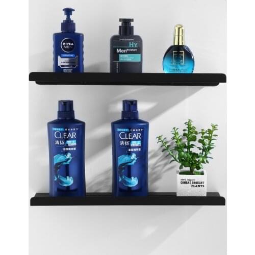 Nordic Matte Black 304 Stainless Steel Bathroom Shelf 1/2/3 Layer Wall Hanging Caddy Storage Rack Shower Organizer Bathtub Tray