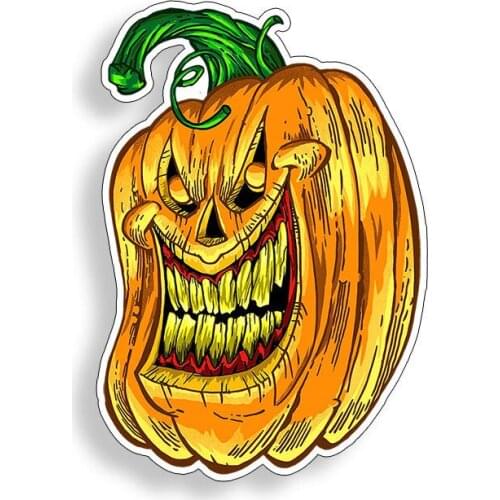 Laughing Evil Pumpkin Sticker Car Window Bumper Laptop JDM Vinyl Decal Halloween
