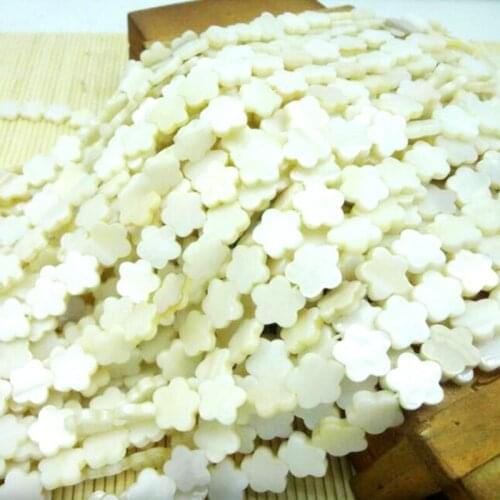 1Strand Fresh Water Plum blossom Shell Loose Bead Jewelry Findings Handmade DIY Flower Shell Beads Accessory 12mm/15mm y1087