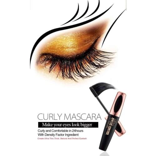 Mascara Makeup 4D Silk Fiber Lashes Eyelash Quick Dry Waterproof Thick Lengthening Eyelash Extension Curly Mascara Cream Make Up