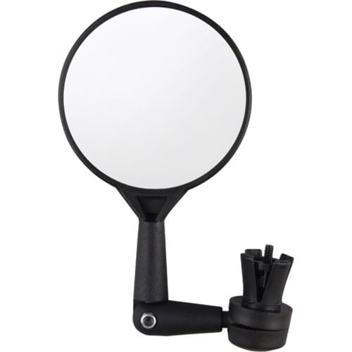 Bicycle Rearview Mirror Handlebar End Mounted Rotatable Different Angles Plastic Frame MTB Bike Wide Angle Plane Safety Mirror