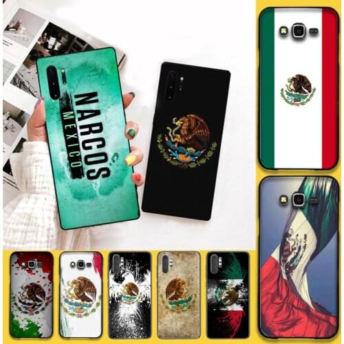 YJZFDYRM Mexican flag Black TPU Soft Phone Case For Samsung Note 7 8 9 10 Lite Plus Galaxy J7 J8 J6 Plus 2018 Prime