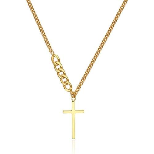 Retro S925 sterling silver Cross chain necklace simple niche chic net red Pendant necklace For Women Party Ornaments