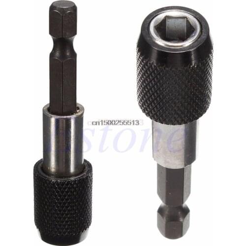 1/4" Hex Shank Quick Release Drill Screw Magnetic Screwdriver Bit Holder 60mm