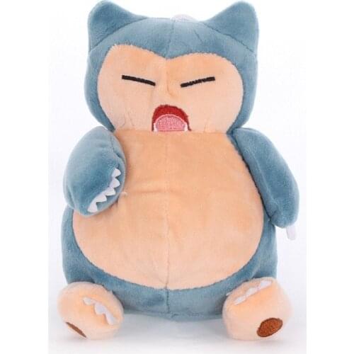 1pcs 18cm Snorlax Plush Toys Doll Snorlax Plush Pendant Soft Stuffed Toys for Children Kids Birthday Christmas Gifts