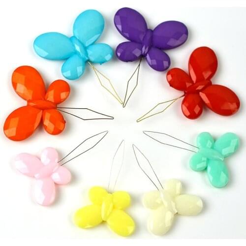 2PCS Plastic Threader Cross Stitch Needles Multicolor Butterfly Insertion Tools Hand Sewing Machine DIY Craft Accessories G