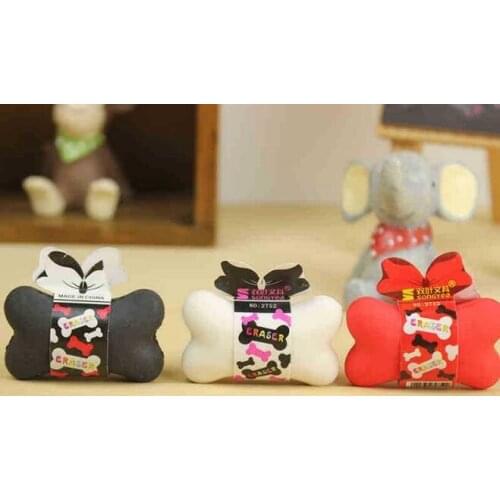 24pcs/lot creative retro promotion kawaii novelty Bone design Eraser funny students' gift student stationery
