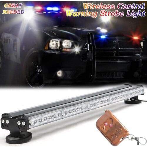 31" Wireless Control 12V 24V Emergency Vehicle Strobe Lights Forklift Warning Led Light Pickup Trucks Roof Signal Police Lamp