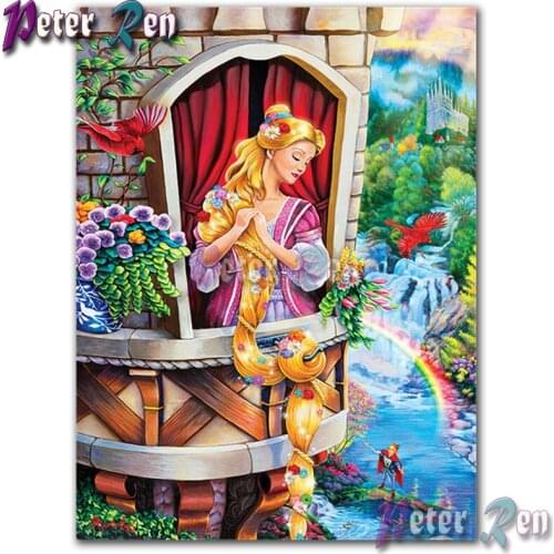DIY 5d Cartoon Fairy tale blonde girl Diamond Painting Embroider Square or round Mosaic Cross stitch Rhinestone Handmade gifts
