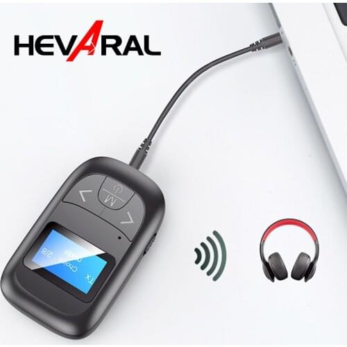 5-IN-1 Bluetooth 5.0 Audio Receiver Transmitter With LCD Display Mic Handfree Calling 3.5mm AUX Stereo Wireless Adapter For Car