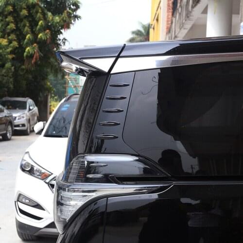Car Accessories ABS Glossy Black Rear Window pillar Cover trim For Toyota Alphard Vellfire 3rd Generation 2016-2020