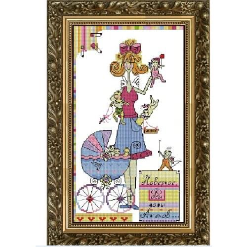 FREE Shipping Top Quality counted cross stitch kit Super Mom Mother, cross stitch for mom