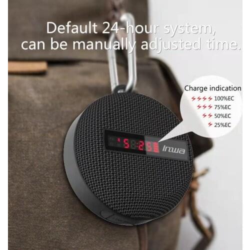 LED Display Speed Bluetooth Speaker Wireless Bicycle Column Waterproof IPX7 Shower Portable Music Speaker TWS Stereo Subwoofer