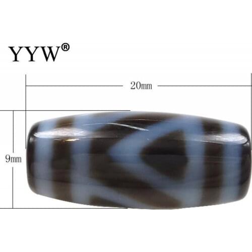 Natural Tibetan Dzi Beads For Making DIY Fashion Jewelry Oval mountain & two tone 20x9x3mm Hole:Approx 1.5mm Sold By PC