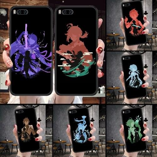 Genshin Impact Game Phone case For Xiaomi Mi Max Note 3 A2 A3 8 9 9T 10 Lite Pro Ultra black 3D bumper pretty back art prime tpu