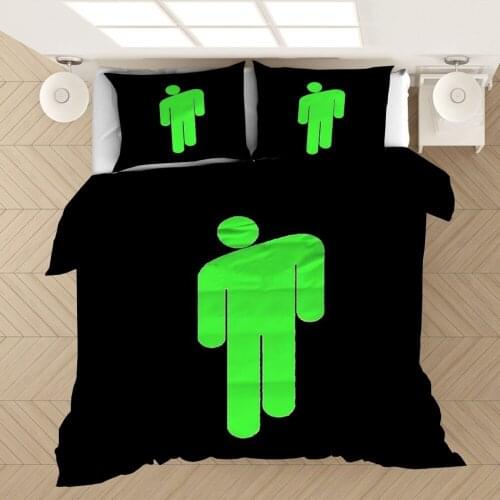 Black Green Dot Music People Bedding Set King Single Bed Linen Duvet Cover Pillowcase Home Textiles Children Girls Boys Gift