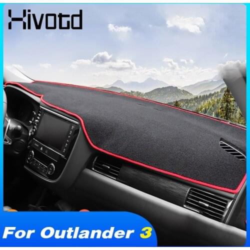 Hivotd Dashboard Mat Avoid Light Panel Anti-UV Cover Interior Protection Car Accessories For Mitsubishi Outlander 3 2016-2021