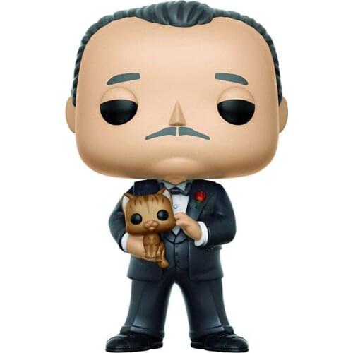 The Godfather #389 Vito Corleone With Cat And Rose Flower Movies Vinyl Figure Office Decorations Model Doll Toy Child Gift