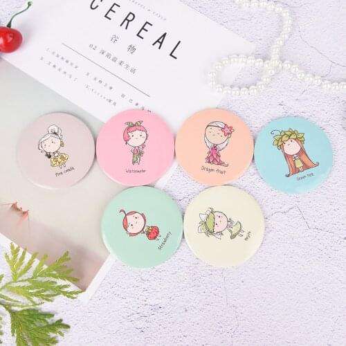 Friut Design Round Mirror Cosmetic Compact Mirrors Cute Girl Mini Pocket Makeup Mirror
