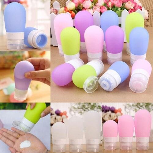 Hot Portable Silicone Travel Bottle Lotion Shampoo Cosmetic Empty Mini Container Refillable Bottles & Accessories
