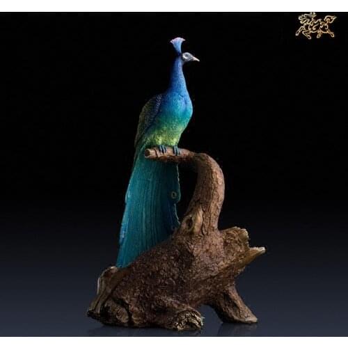 Zq Copper Ornaments Copper Crafts Home Ornament Gift Decoration Peacock Large Floor Ornaments