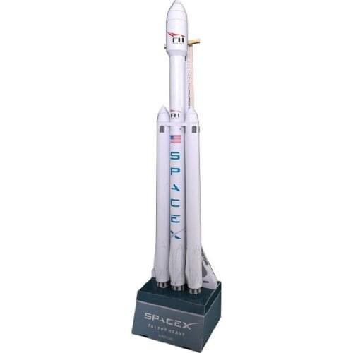 SpaceX Falcon Heavy Rocket DIY 3D Paper Card Model Building Set Educational Toys Military Model Construction Toy