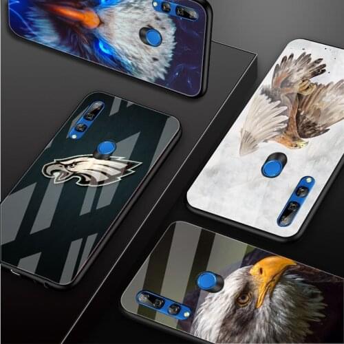 Eagle Tempered Glass Phone Case For Huawei honor 8X 9 10i 20i 20Lite 20Pro 30 Pro Cover Shell