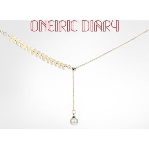 French Style wheat Ins Female Necklace Temperament Simple Sense of Quality Special-Interest Design