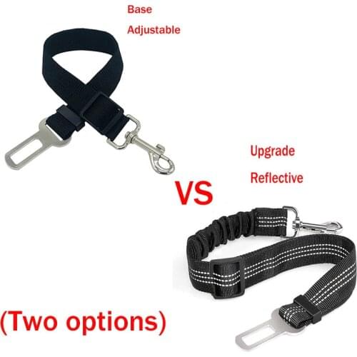 14 Colors Upgraded Dog Car Seat Belt Adjustable Harness Leads Belts Elastic Reflective Pets Vehicle Seatbelt Travel Safety Rope