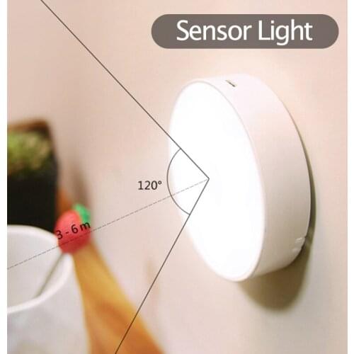 LED Motion Sensor Night Light USB Rechargeable Bedroom Wall Lamp Stairs Intelligent Body Light Sensor Lamp