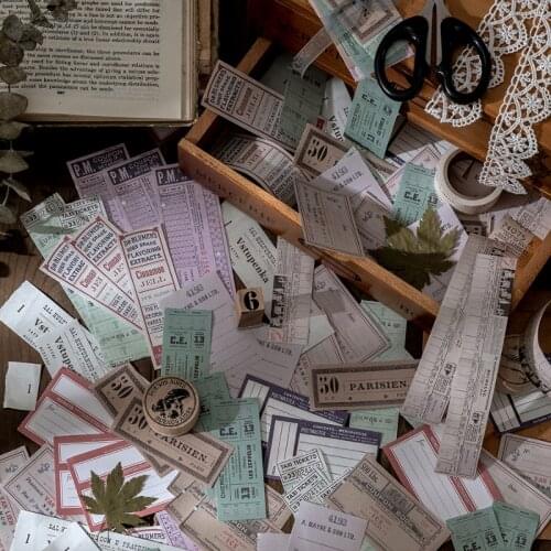 XINAHER 30pcs/lot Retro Tickets Mail label Material Paper Junk Journal Planner Scrapbooking Vintage Decorative DIY Craft Paper