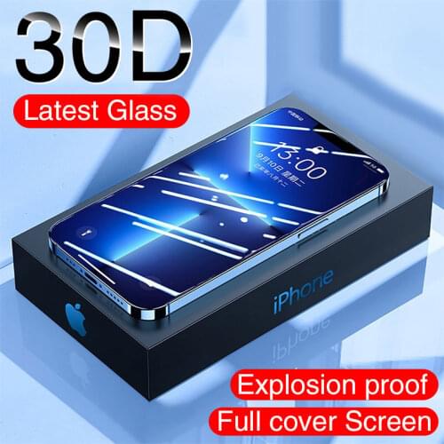 NEW 30D Full Cover Protective Glass For iPhone 12 11 Pro XS Max XR X Screen Protector On iPhone 11 12 Mini Tempered Glass film
