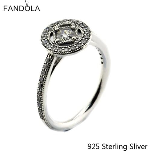 CKK 925 Sterling Silver Vintage Allure Rings For Women Original Fashion European Style DIY Jewelry