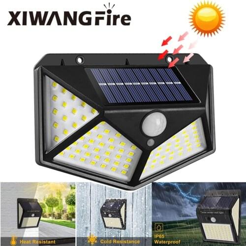 100 LED Outdoor Motion Sensor Solar Light Human Body Induction Street Solar Wall Light For Garden Decoration Street Light
