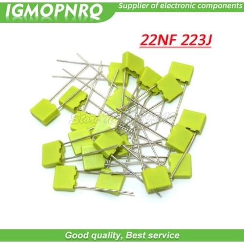 20PCS Correction Capacitor 22NF 223J 100V 5mm Polypropylene Safety Plastic Film Capacitor