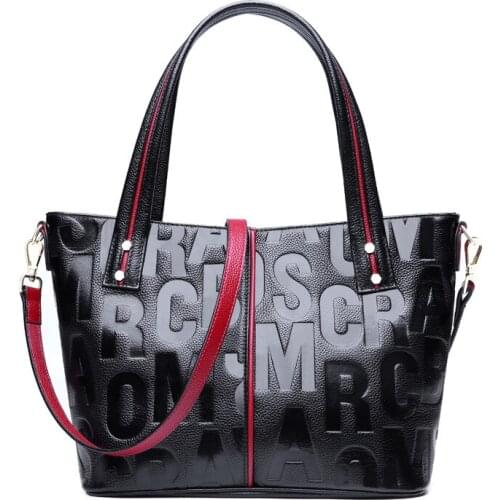 Large 2021 Quality Simple Women' Tote Bag Shopping Fashion Atmospheric Leather Single Bag Shoulder Capacity Solid Bag Soft Bags