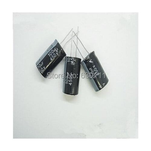 5PCS 450V 100UF 18*35MM Electrolytic Capacitor