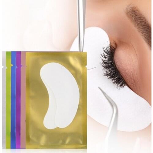 50Pairs/Pack Women Under Eye Pads Patches Eyelash Extension Eye Lash Paper Stickers Patches Application Make Up Tools