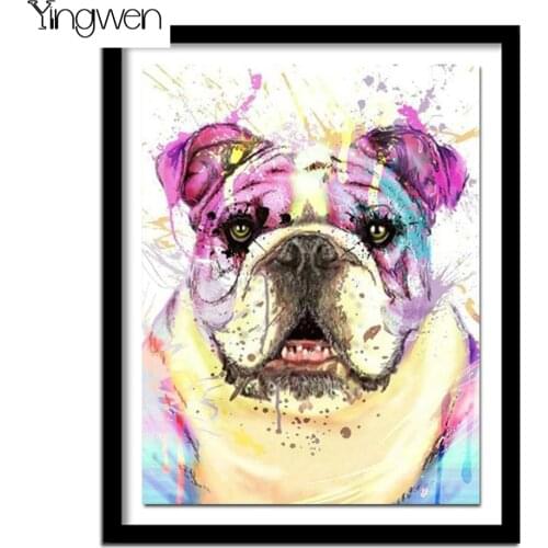 Full Diamond Embroidery Bulldog Watercolor 5d Diamond Painting Picture Mosaic Cross-Stitch Kits Korean Home Decor Wall Sticker