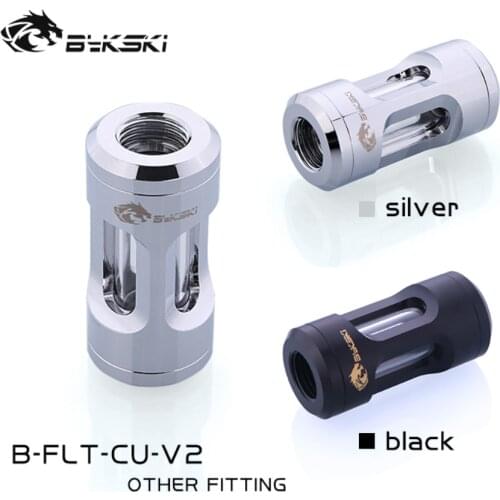 Bykski Water Filter Fittings Dual Inner G1/4 Thread Leach Adaptor Metal Percolator Water Cooler Accessories PC MOD B-FLT-CU-V2