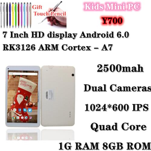 Glavey 7 inch Cheap tablet pc Android 6.0 RK3126 Quad core 1GB RAM 8GB ROM Y700