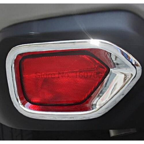 For Subaru Outback 2015 2016 ABS Chrome Rear Foglight Decorative Frame Car Rear Fog Light Lamp Covers Trim Auto Moldings