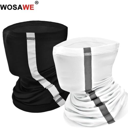 WOSAWE Reflective Bandana Motorcycle Ski Masks Face Shield Balaclava Neck Tube Outdoors Cycling Magic Bandanas Sports Scarf